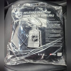 New JF Sports NHL Inflatable Stanley Cup Gonflable 34” Silver Collectible Hockey